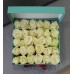 Белые розы 31шт в подарочной коробке!